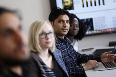 IU School of Optometry students in class.